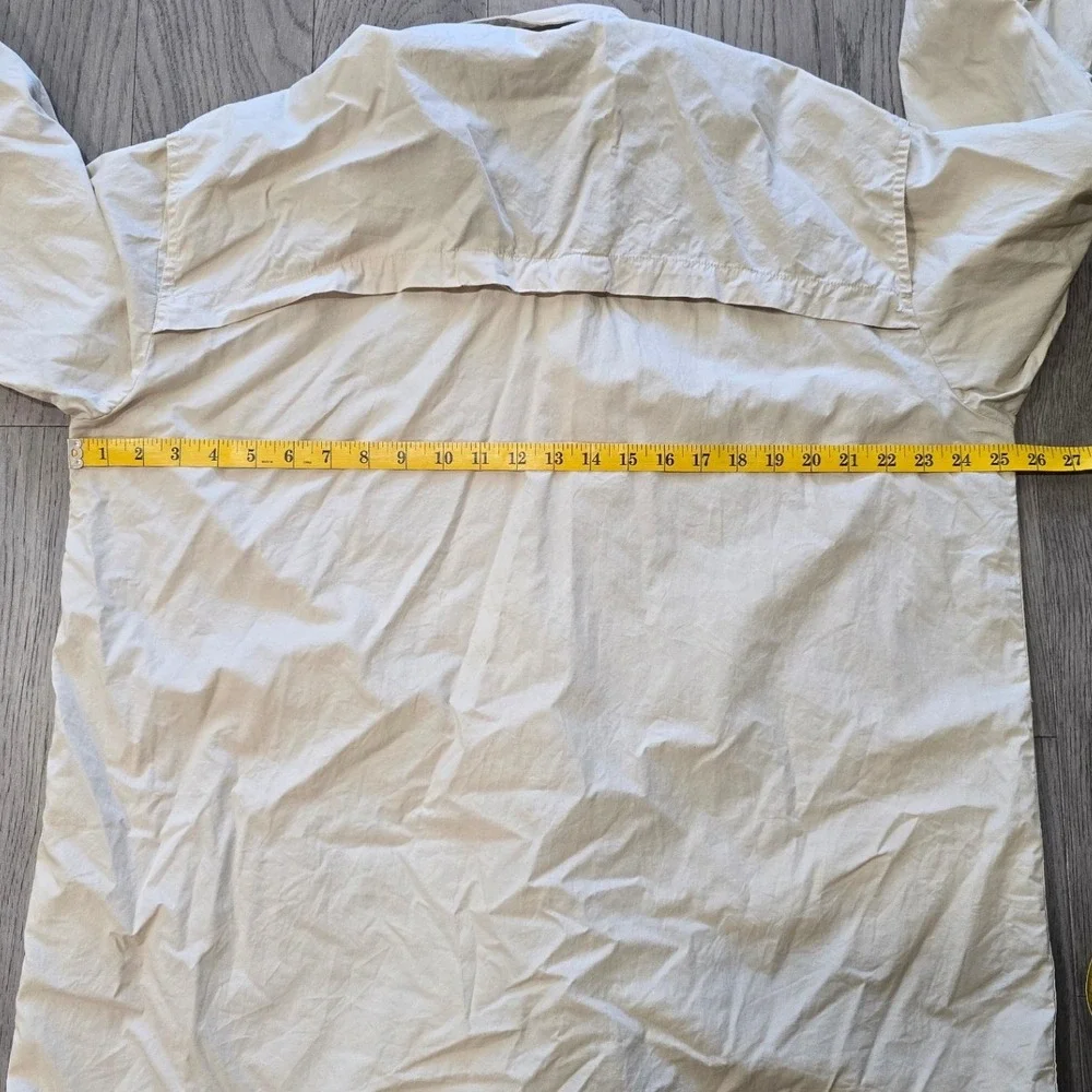Beretta Long Sleeve Shooting Shirt Tan Mens XL Quilted Shoulder Patch Vented